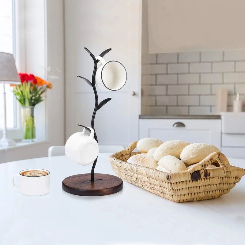 SpaceSaving Mug Tree Stand Countertop Coffee Cup Holder Kitchen Organizer Rack 4