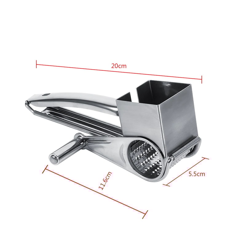 Rotary Cheese Grater With Stainless Steel Drum Multifunctional Manual Vegetable Slicer 4