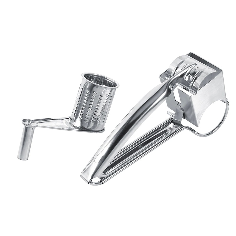 Rotary Cheese Grater With Stainless Steel Drum Multifunctional Manual Vegetable Slicer 5