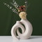 Nordic Ceramic Interlock Vase Set For Pampas Grass And Modern Home Decor 3