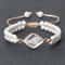 Vintage Howlite Bracelet For Women Men 4mm White Beaded Bracelet With Handmade Adjustable Braided 3