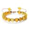 Sun Glow Yellow Agate Bracelet Handmade Braided Stone Bracelet With 8mm Faceted Beads 9