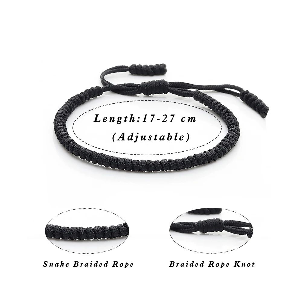 Yin Yang Couple Bracelets Adjustable Handmade Protection Love Wristband Set 5