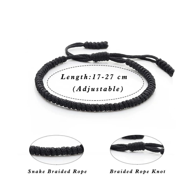 Yin Yang Couple Bracelets Adjustable Handmade Protection Love Wristband Set 5