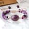 Purple Agate Bracelet Natural Gemstone Beaded Healing Crystal Jewelry 0