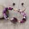 Purple Agate Bracelet Natural Gemstone Beaded Healing Crystal Jewelry 3
