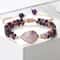 Purple Agate Bracelet Natural Gemstone Beaded Healing Crystal Jewelry 4