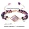 Purple Agate Bracelet Natural Gemstone Beaded Healing Crystal Jewelry 5