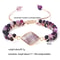 Purple Agate Bracelet Natural Gemstone Beaded Healing Crystal Jewelry 5