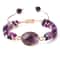 Purple Agate Bracelet Natural Gemstone Beaded Healing Crystal Jewelry 6