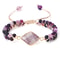 Purple Agate Bracelet Natural Gemstone Beaded Healing Crystal Jewelry 7