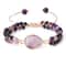Purple Agate Bracelet Natural Gemstone Beaded Healing Crystal Jewelry 8