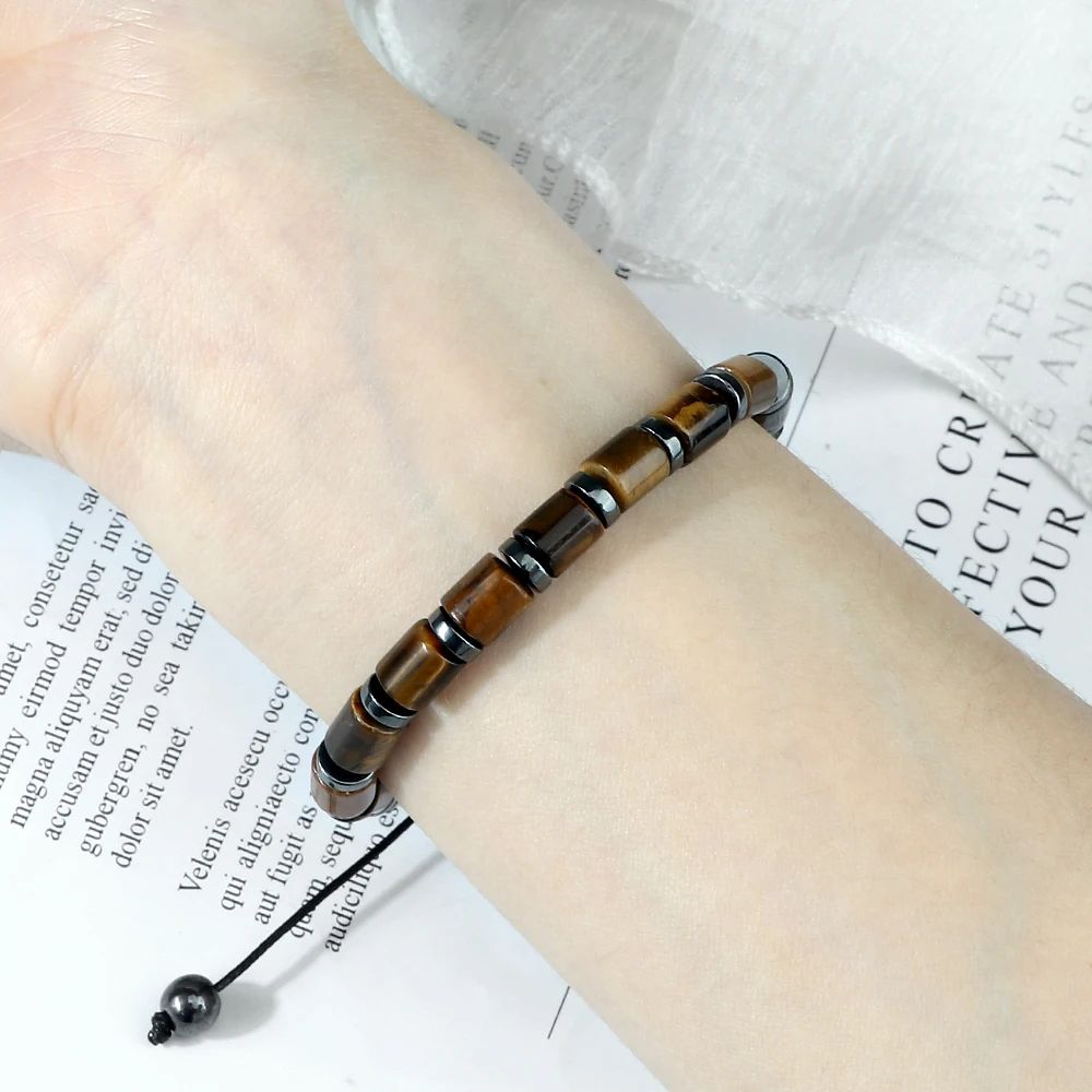 Tiger Eye Bracelet For Men And Women Natural Stone Agate Beaded Bracelet 2