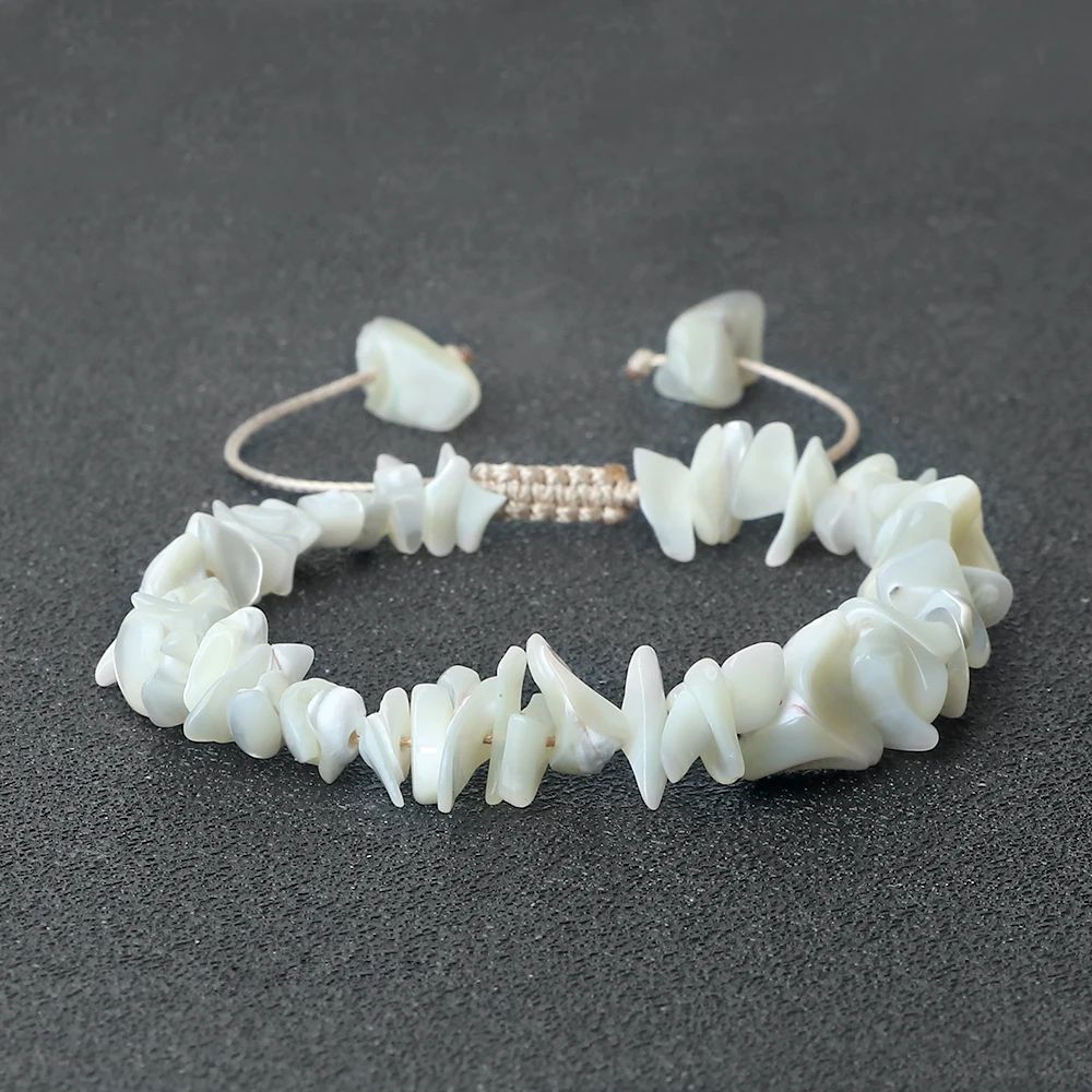 Coastal Boho Shell Bracelet Adjustable Handmade Beach Bangle 2