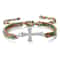 FaithGuard Crystal Cross Adjustable Braided Bracelet 13