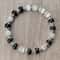 Harmony Balance Natural Stone Bracelet Rose Quartz Onyx Lava Bead Stretch Bracelet 0