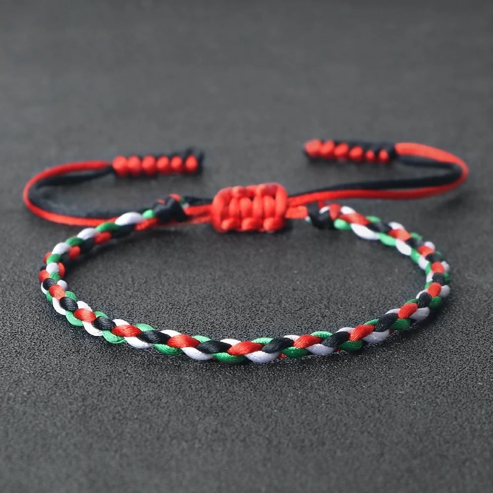 Adjustable National Flag Braided Bracelet For Men Women Woven Rope Patriotic Wristband 1