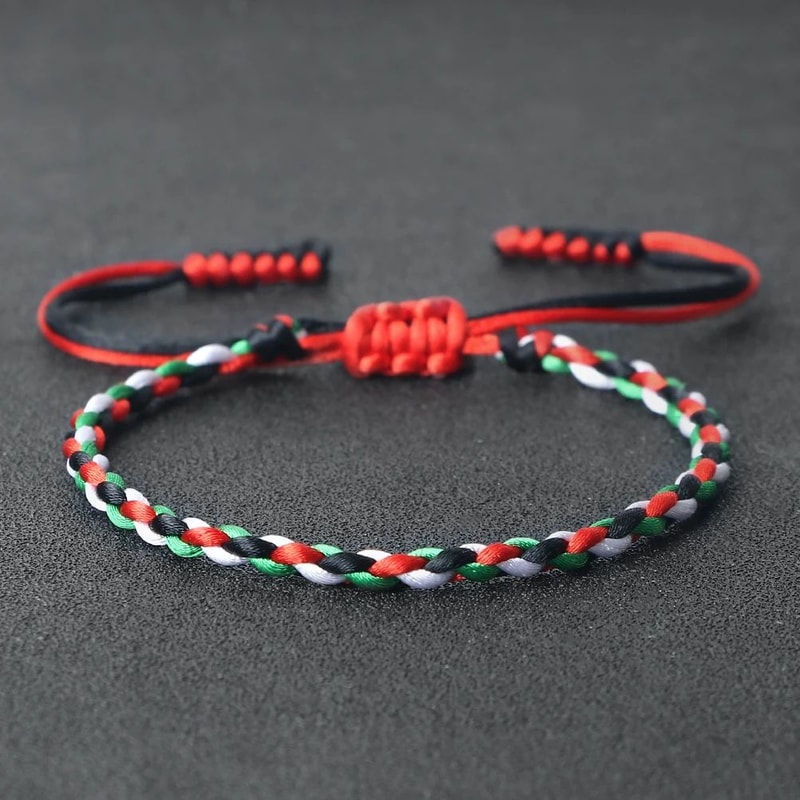 Adjustable National Flag Braided Bracelet For Men Women Woven Rope Patriotic Wristband 1