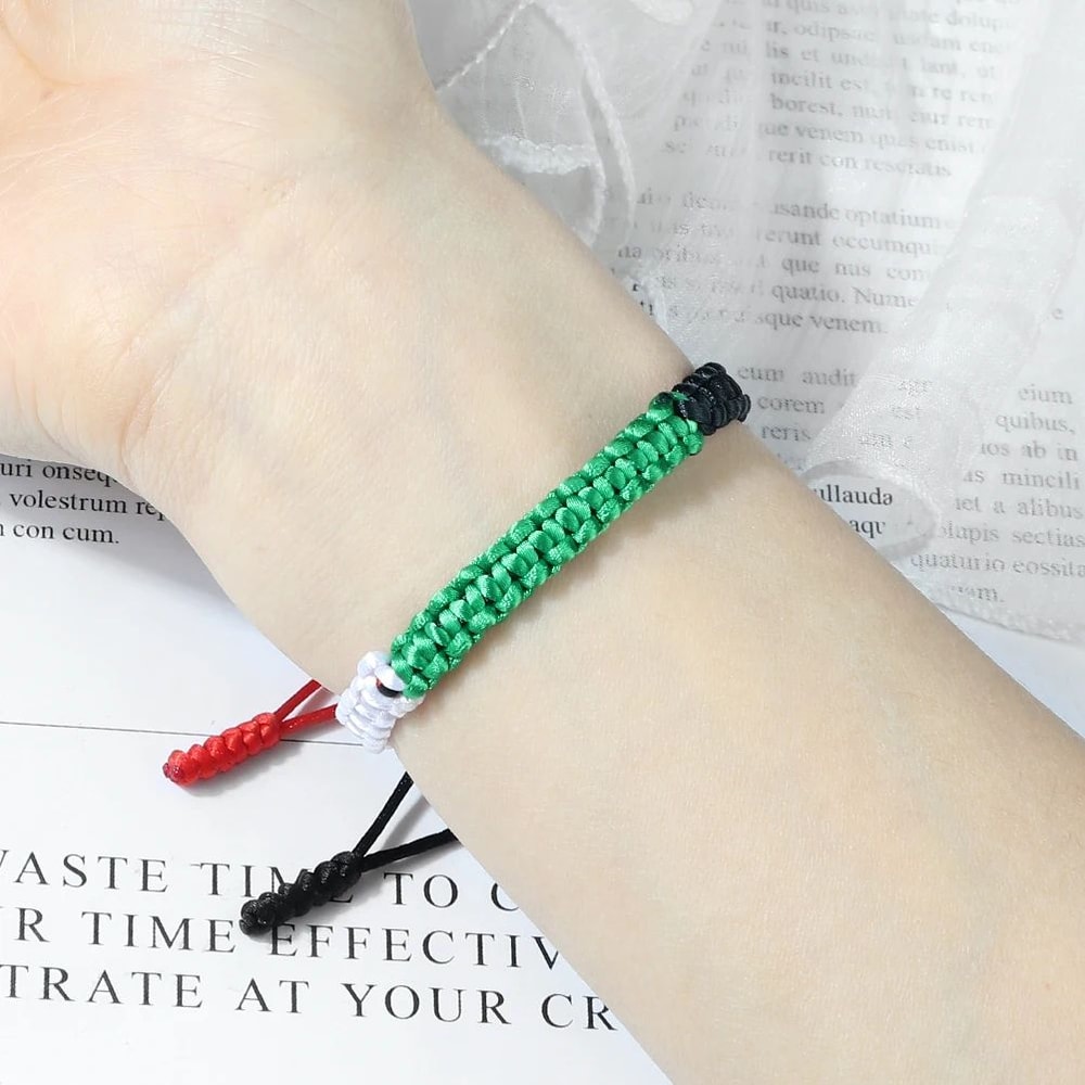 Adjustable National Flag Braided Bracelet For Men Women Woven Rope Patriotic Wristband 4