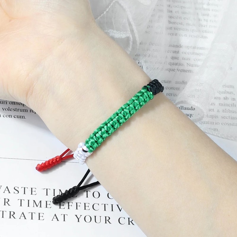 Adjustable National Flag Braided Bracelet For Men Women Woven Rope Patriotic Wristband 4