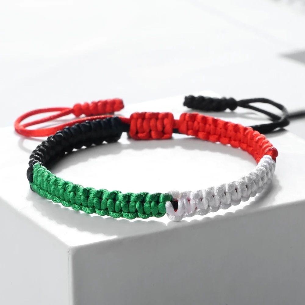 Adjustable National Flag Braided Bracelet For Men Women Woven Rope Patriotic Wristband 6