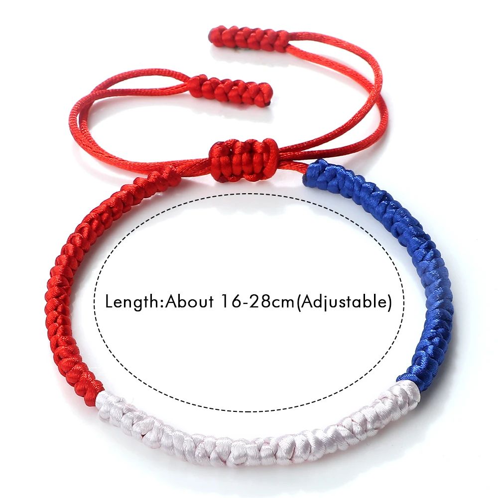 Chile Netherlands Flag String Bracelet Adjustable Braided Rope Couple Bracelet 5