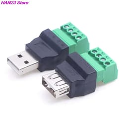 usb screw terminal connector solderless usb 2.0 male female repair adapter