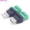 USB Screw Terminal Connector Solderless USB 20 Male Female Repair Adapter 0