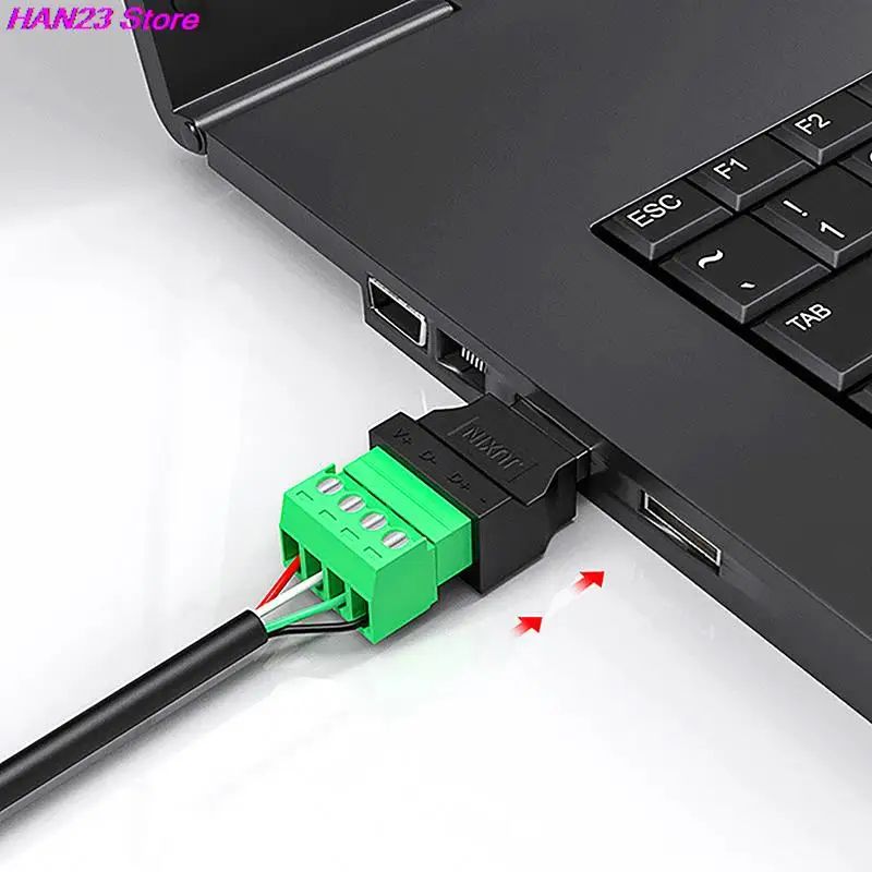 USB Screw Terminal Connector Solderless USB 20 Male Female Repair Adapter 4