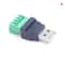 USB Screw Terminal Connector Solderless USB 20 Male Female Repair Adapter 6