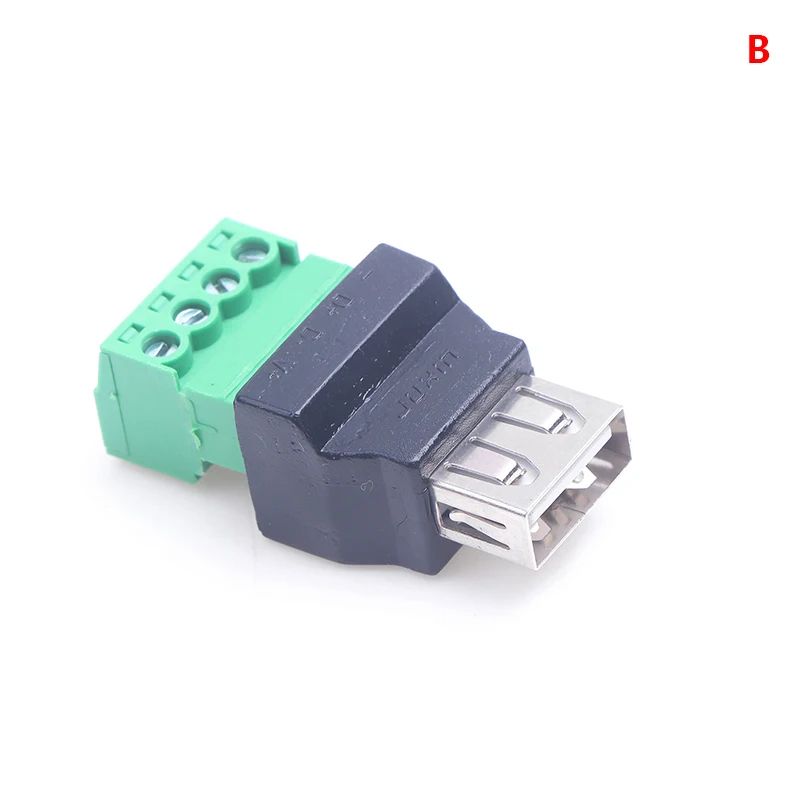 USB Screw Terminal Connector Solderless USB 20 Male Female Repair Adapter 7