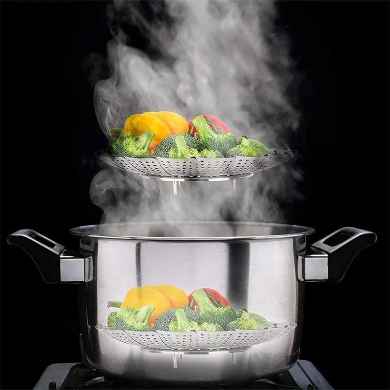 Expandable Stainless Steel Vegetable Steamer Basket Insert For Pots 5