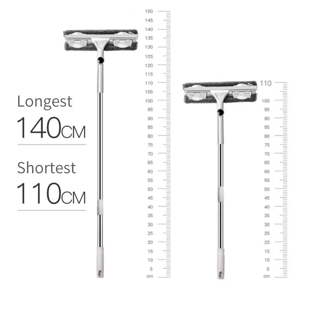 2in1 Telescopic Window Cleaner Tool With DoubleSided Glass Cleaning Mop 5
