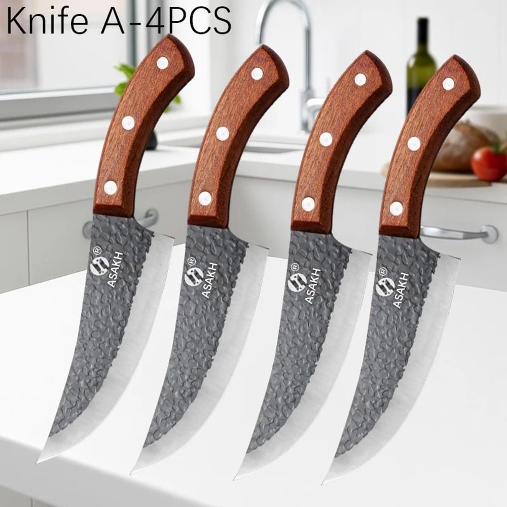 HandForged Butcher Knife Japanese Kitchen Knife For Precision Boning Meat Cutting 9