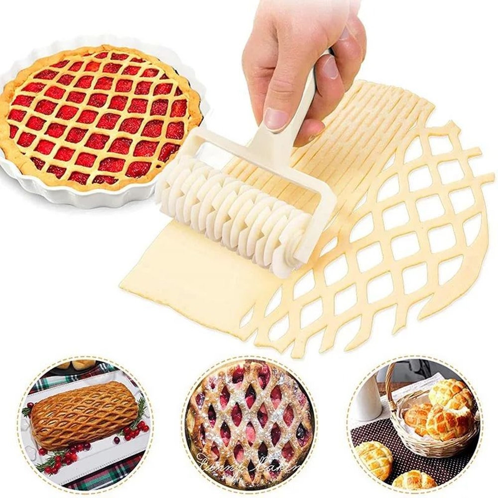 Creative Lattice Roller Cutter For Perfect Pastry Pizza Dough Designs 1