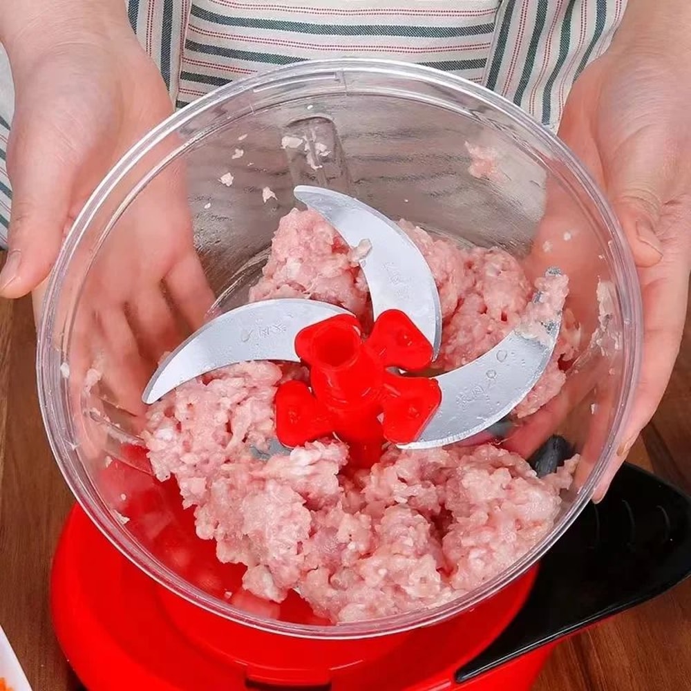 Manual Food Processor Vegetable Chopper Garlic Slicer Compact HandPowered Kitchen Tool 2