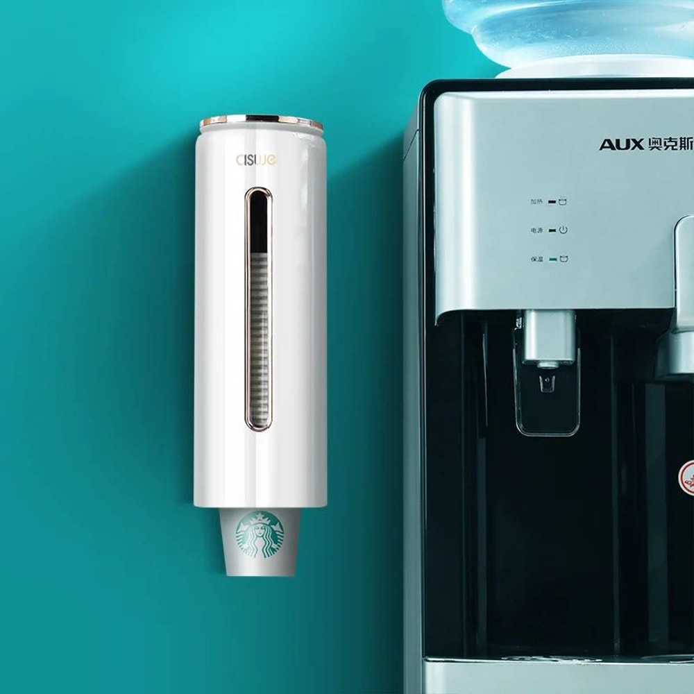 Wall Mounted Cup Dispenser With Automatic Drop System For Disposable Cups 3