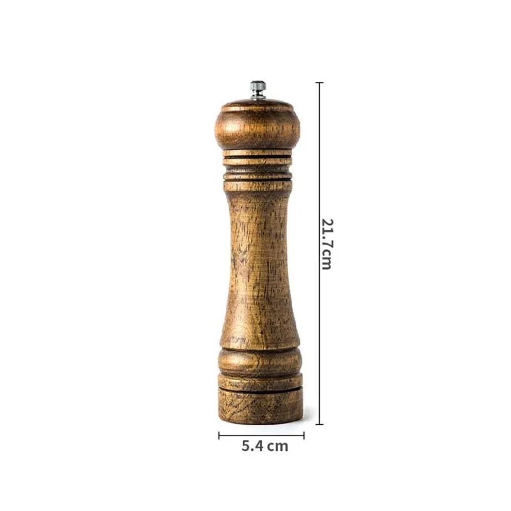 Premium Wood Pepper Grinder Set Adjustable Salt And Pepper Mill With Ceramic Core 7