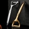 Golden Stainless Steel Vegetable Peeler With Ergonomic NonSlip Handle 2