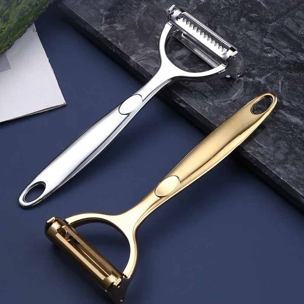 Golden Stainless Steel Vegetable Peeler With Ergonomic NonSlip Handle 5