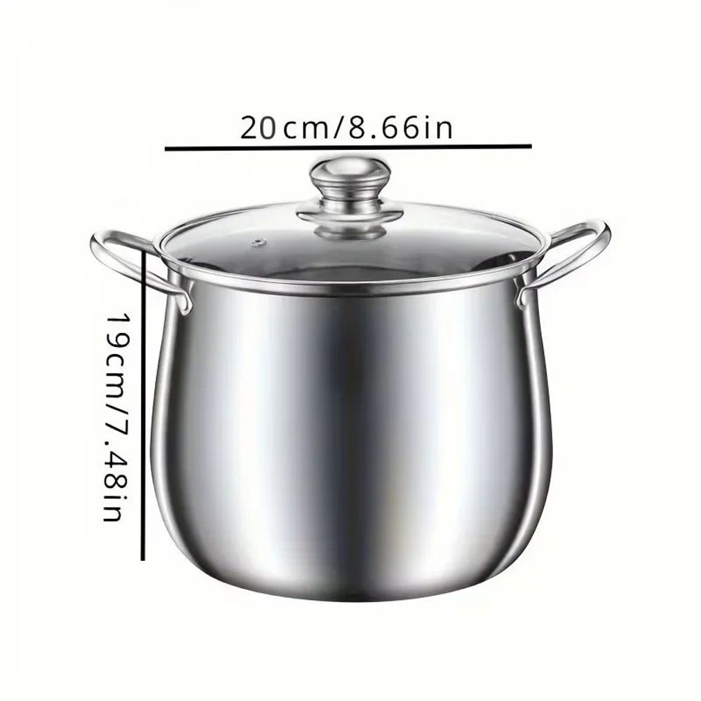 Large Capacity Stainless Steel Stock Pot For Soup Noodles Stews 3