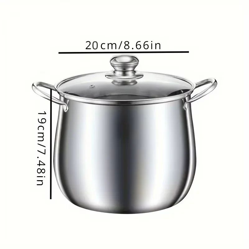 Large Capacity Stainless Steel Stock Pot For Soup Noodles Stews 3