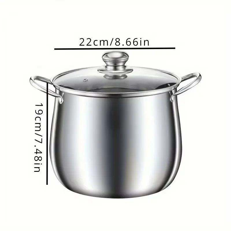 Large Capacity Stainless Steel Stock Pot For Soup Noodles Stews 4
