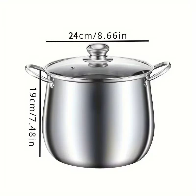 Large Capacity Stainless Steel Stock Pot For Soup Noodles Stews 5