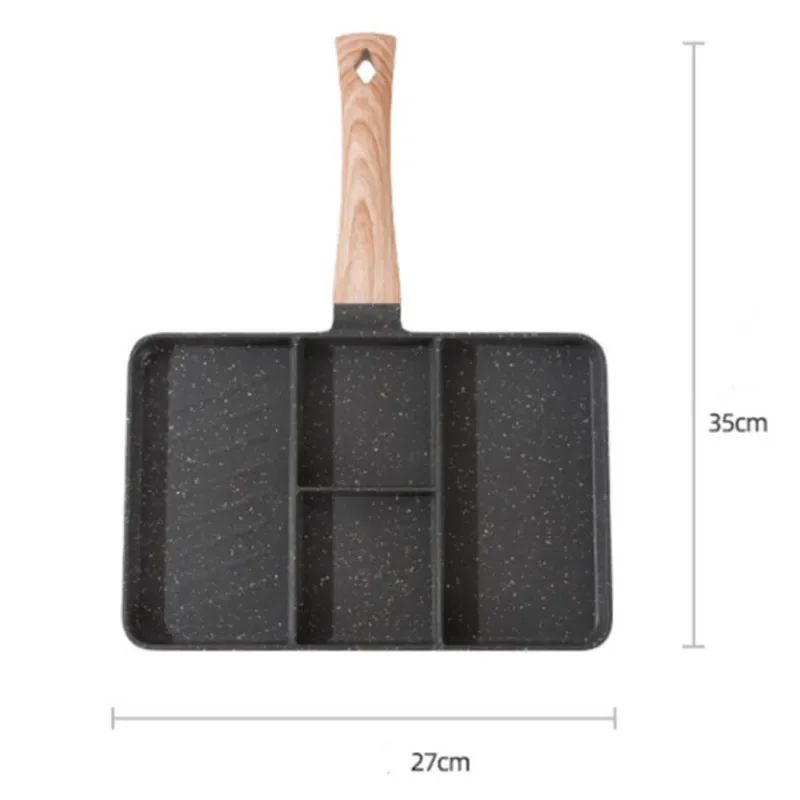 4Hole Nonstick Breakfast Frying Pan For Eggs Steak Omelets 6