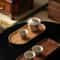 Elegant Solid Wood Japanese Dessert Snack Serving Tray 3