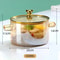 ClearView HeatResistant Glass Saucepan With Lid Dual Handles 5
