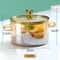 ClearView HeatResistant Glass Saucepan With Lid Dual Handles 6