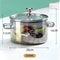 ClearView HeatResistant Glass Saucepan With Lid Dual Handles 8