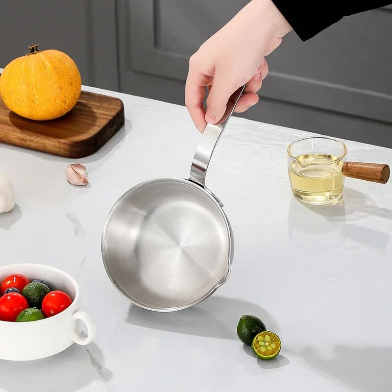 Compact Stainless Steel Mini Frying Pan Saucepan For Eggs Milk Sauces 3